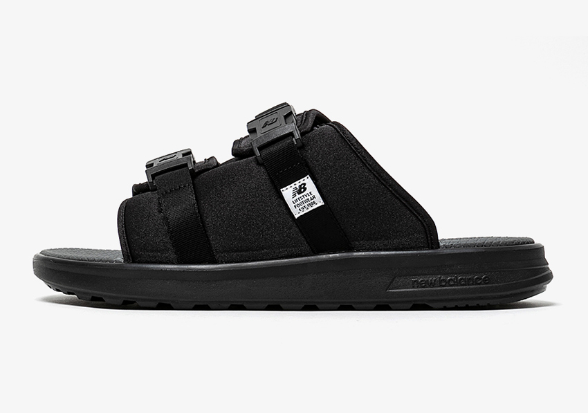 new balance sandals black