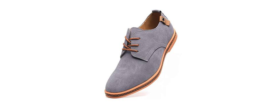 DADAWEN Mens Classic Suede Leather Oxford Dress Shoes Business Casual Shoes