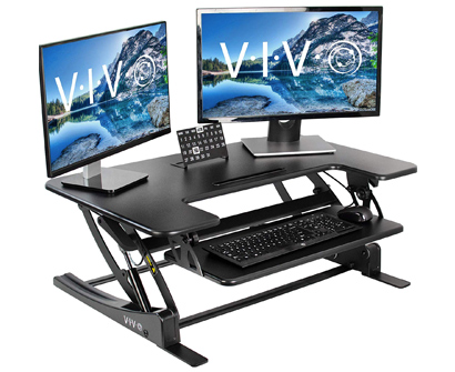 VIVO Black Height Adjustable Standing Desk