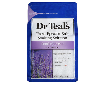 dr. teal’s epsom salt soaking solution