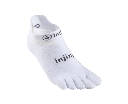 injinji run 2.0 lightweight no-show toe socks