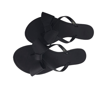 mtzyoa women stud bow flip-flops sandal