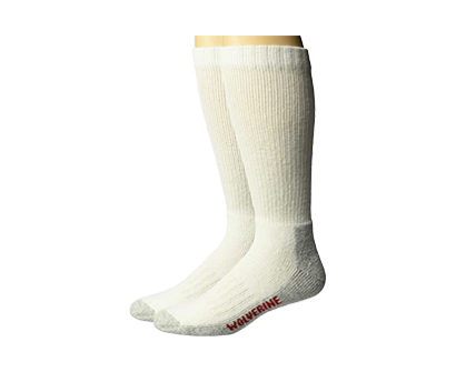 wolverine men's 2 pack steel toe cotton mid calf sock