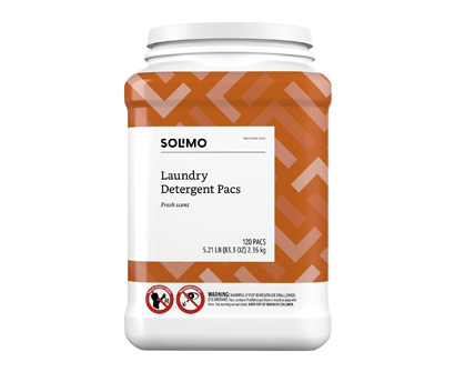 amazon solimo fresh scent laundry pods, 120 washes