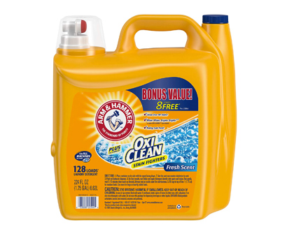 arm & hammer oxiclean fresh scent liquid detergent, 128 washes