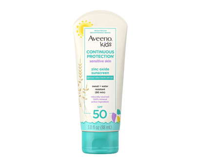 aveeno kids continuous protection sunscreen lotion