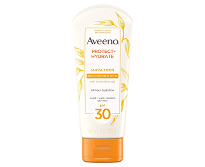 aveeno protect + hydrate moisturizing sunscreen lotion