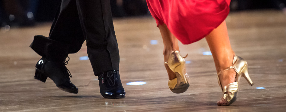 dancing with ballroom shoes