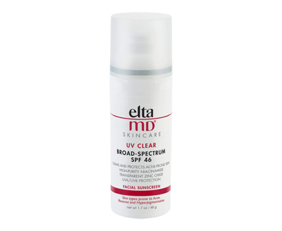 eltamd uv clear facial sunscreen for sensitive or acne-prone skin