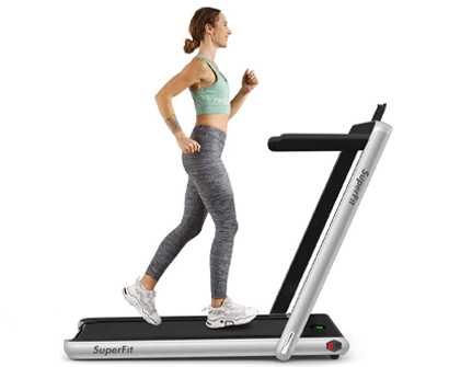 goplus 2-in-1 folding treadmill