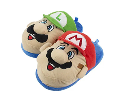 super mario brothers mario and luigi slippers for kids