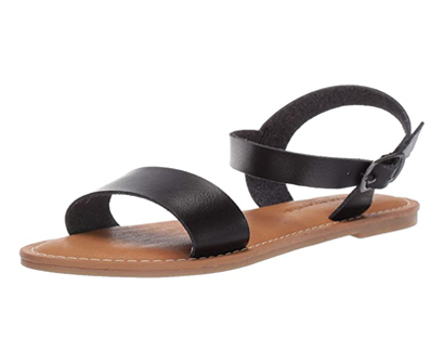 amazon essentials women's two strap buckle sandal