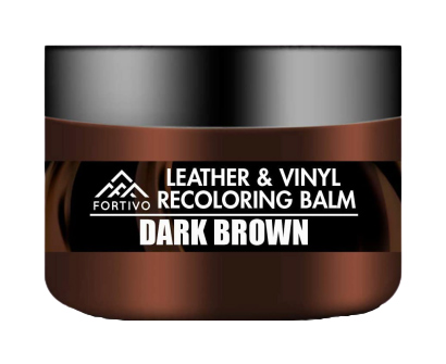 fortivo dark brown leather recoloring balm