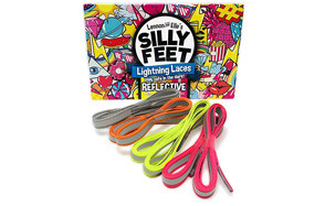 Silly Feet Reflective Kids Safety Shoelaces for Children
