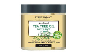 first botany cosmeceuticals 100% natural anti fungal tea tree oil body & foot scrub