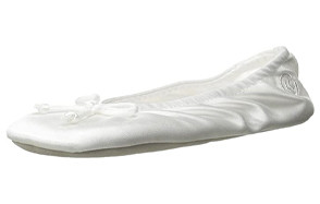isotoner women's satin ballerina slipper