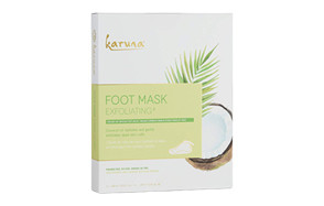 karuna exfoliating+ foot mask box