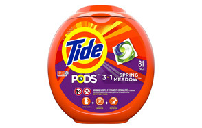 tide 3-in-1 laundry pods, spring meadow scent, 81 washes
